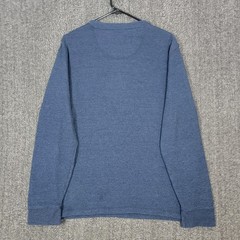 US Polo Assn Shirt Mens XL Blue Long Sleeve Henley Waffle Weave USPA Casual