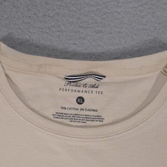 Porter & Ash Shirt Mens XL Beige Performance Tee Stretch Crewneck