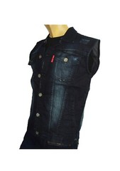 MENS BIKER DENIM VEST (DIRECT MANUFACTURER TO YOU) + FREE SHIPPING