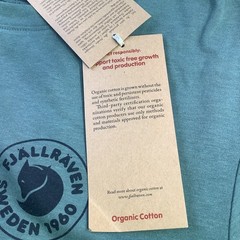 Fjallraven Mens 1960 Logo T-Shirt Patina Green Organic Cotton Size S NWT