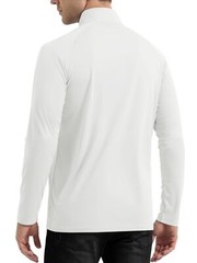 UPF50+ Men’s Sun Protection UV Shirts 1/4 Zip Long Sleeve Performance Golf Tops