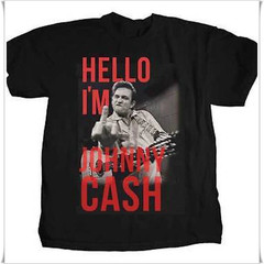 NEW!!! Hello Im Johnny Cash Middle Finger T Shirt ,Size S To 5XL
