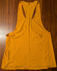 MEN’S STRINGER TANK TOP Gymshark Gold Racerback Bodybuilding Gym Drop Arm MEDIUM