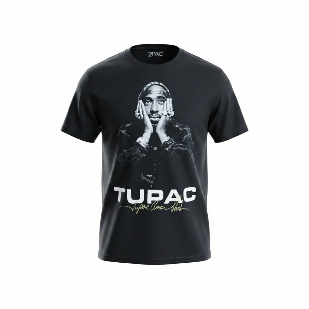 Tupac Graphic Tee Mens Large Black Rap Hip Hop Shirt Brand New Original