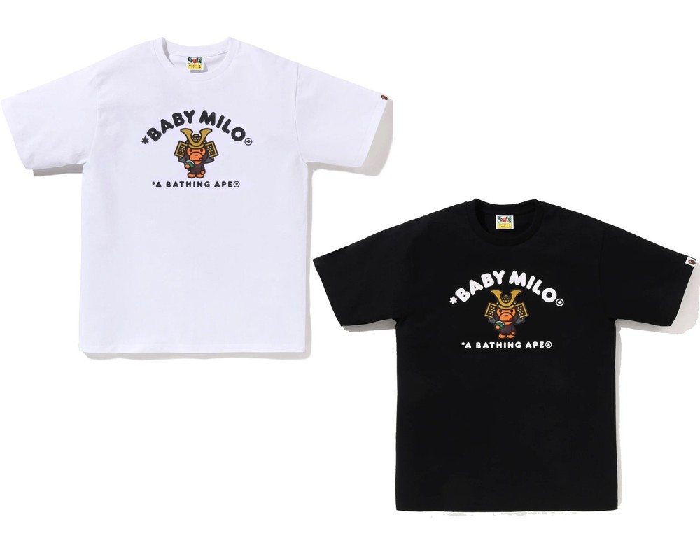 A BATHING APE Men’s KABUTO BABY MILO COLLEGE TEE 2M20110007 b
