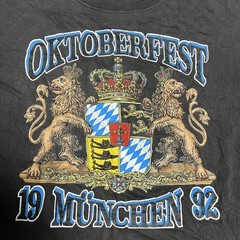 Vintage Oktoberfest München Shirt Mens Medium Black Faded 1992 Beer 90s Thin