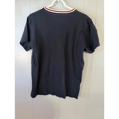 47 Brand T-Shirt Mens Small Navy Blue Boston Red Sox V-Neck Striped Collar