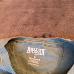 Duluth Trading Co Longtail T Shirt Mens Large Blue Graphic Relaxed Fit Cotton