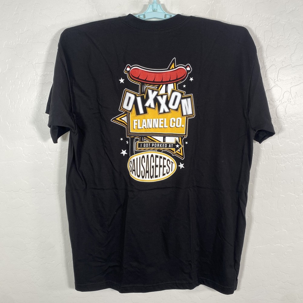 Dixxon Flannel Co Shirt Mens XL Black Sausagefest Event Graphic Tee T-Shirt USA