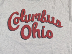 Where I’m From Columbus Ohio Script T-Shirt Mens Small Gray Tri-Blend Soft Tee