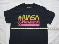 NASA Gradient Logo Short Sleeve Tee Shirt Navy Blue Adult Small NEW!