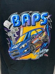 Baps Finishing First Shirt Adult Large Black Front Back Graphic Tee Mens