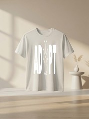 Adopt Pawprint Cute Dog Cat Pet Shelter Rescue Dogs Dog Lover Graphic Tee Gift