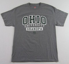 OHIO UNIVERSITY “Grandpa” Funny Souvenir SS Gray T Shirt Size L (NWOT)