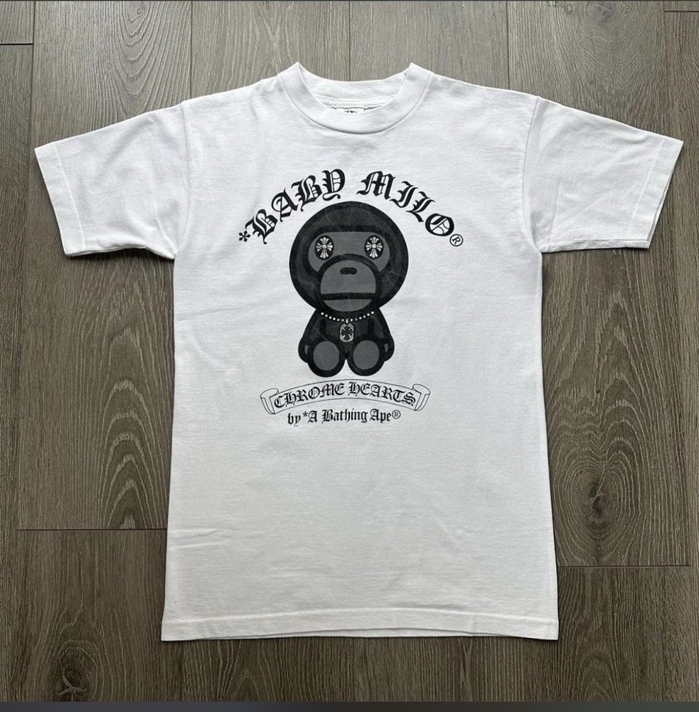 Authentic BAPE x Chrome Hearts Baby Milo Logo Tee