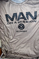 Man On A Mission No Pain NO Gain Gymish Workout Gym Jersey Tee T-Shirt Unisex L
