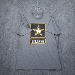 7.62 Design T-Shirt Mens L Large Gray US Army American Flag Graphic Short Sleeve