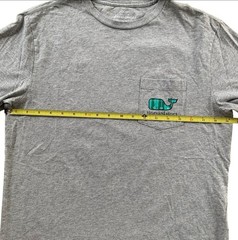 Vineyard Vines Football Field Green Whale Gray Graphic SS T-Shirt Men’s Size S
