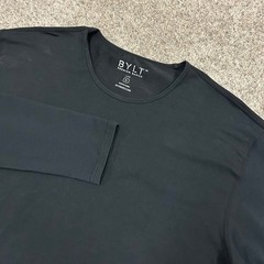 BYLT Long Sleeve Shirt Lux XL Black Drop Cut Premium Basics Athletic Fit