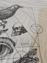 Life Clothing Company Shirt XXL All Flaws Pictured As Is Gothic Raven