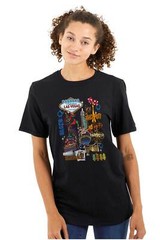 Las Vegas Strip Nevada Blackjack Jackpot Womens or Mens Crewneck T Shirt Tee