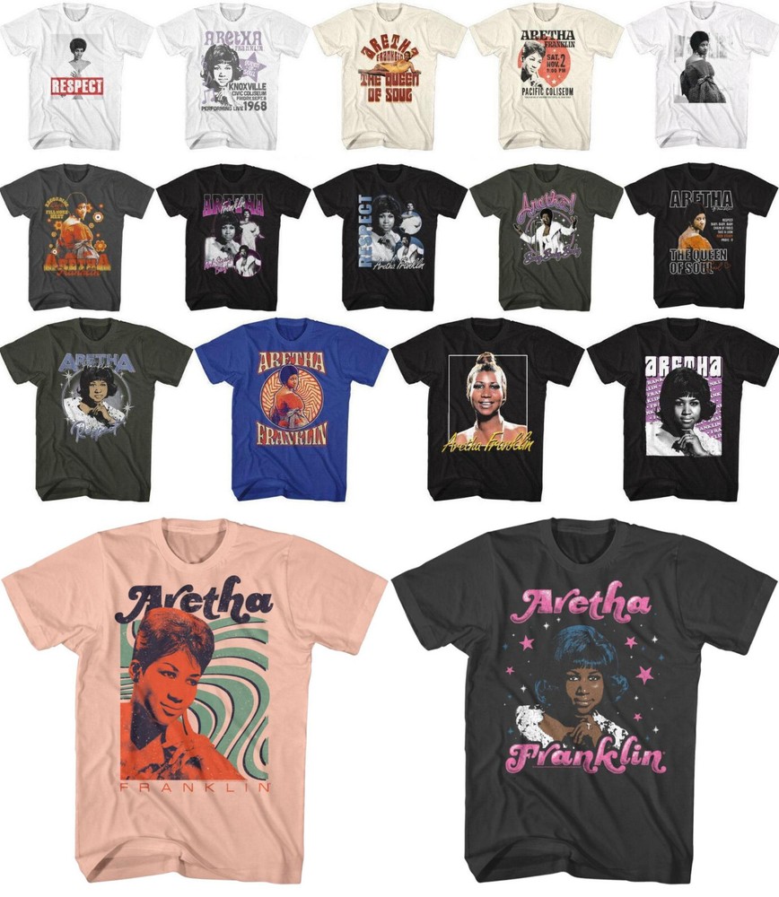 Pre-Sell Aretha Franklin Music Licensed T-Shirt
