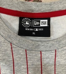New Era Cincinnati Reds Grey THROWBACK Design Short Sleeve Tshirt Mens XL