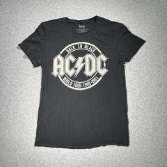 AC/DC Back in Black World Tour 1980-1981 T-Shirt Small Black Distressed