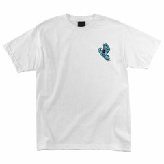 Santa Cruz SCREAMING HAND Skateboard T Shirt WHITE