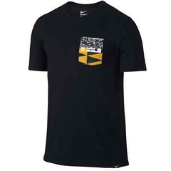 NIKE LEBRON RUBBER CITY POCKET BLACK YELLOW WHITE SHIRT MEDIUM ( 742730-010 )