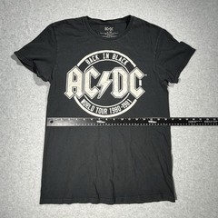 AC/DC Back in Black World Tour 1980-1981 T-Shirt Small Black Distressed