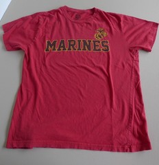 Vintage USMC US Marine Corps eagle globe logo 100% cotton t shirt tee super soft