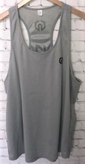 NELEUS ‘Dry Fit Logo Muscle’ Mesh Tank Top Men’s M Gym Workout Exercise Grey NWT