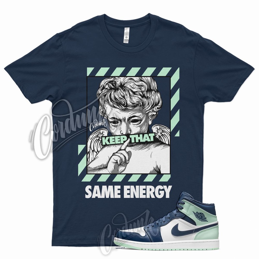 Navy ENERGY Shirt for J1 1 Mystic Blue Mint Foam 6 Tropical Twist Low Mid 5