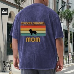 Custom Dog Mom Pet Parent T‑Shirt Partial/Double Sided Daily Casual Tee