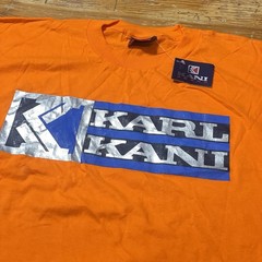Vintage 90s Karl Kani Shirt Size 2XL Streetwear Hip Hop Signature Metallic NWT