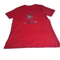 Spyder Men’s Athletic T-Shirt Large Red Short Sleeve Graphic Logo Cotton NEW
