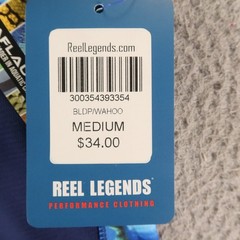 Reel Legends Shirt Mens M Blue Aquatic Camouflage Polyester Sun Protection NEW