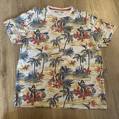 Free Planet T Shirt Mens Large Hula Girl Tiki Tropical Palm Tree Allover Print