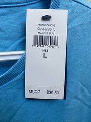 NEW Polo Ralph Lauren Men’s Large Custom Slim Fit T-Shirt Margie Blue NWT $39.50