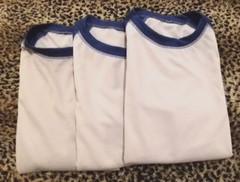 3 Packs Men’s 3/4 Sleeve Crew Neck Raglan Jersey Baseball Tee Shirts Size Large