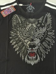 ¡Ay Güey! Men’s Lot of 5 Black Studded Graphic Print Crew Neck T-Shirt Size XL