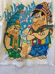 Vtg 1993 The Flintstones T-Shirt Fred & Barney Hip Hop Graffiti Art Men’s XL#241