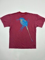 Cueldee AU 16 XL Kingfisher Bird Knit Naturecore T Shirt Red Australia