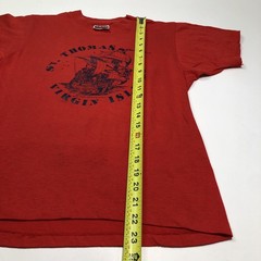 Vintage 70s St Thomas Pirate Ship Travel Tee Single Stitch Medium T Shirt Vtg