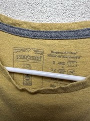 Patagonia Responsibili-Tee Women’s Yellow Graphic Logo Crew Neck T-Shirt XXL