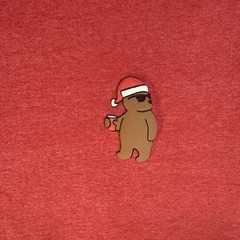 Riot Society Holiday Bear crewneck t-shirt Men’s Small Red 100% Cotton