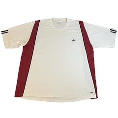 Adidas Climalite T-Shirt Men’s XL White/Red 3 Stripes Athletic Exercise Running