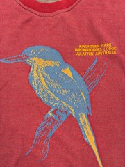 Cueldee AU 16 XL Kingfisher Bird Knit Naturecore T Shirt Red Australia