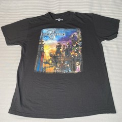 Kingdom Hearts III Disney Square Enix Graphic T-Shirt Black Large Gamer Anime